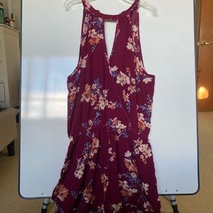 American Eagle maroon romper, medium long